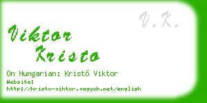 viktor kristo business card